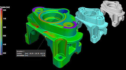 Auswertung der Messergebnisse industrielle CT in VGSTUDIO MAX