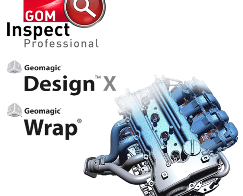 Geomagic Design X und Wrap GOM Inspect Reverse Engineering Software
